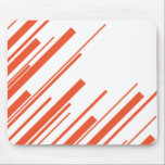 Diagonals in Orange and White Mouse Mat<br><div class="desc">Diagonals in Orange and White</div>