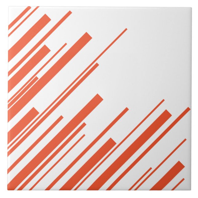 Diagonals in Orange and White Tile (Front)