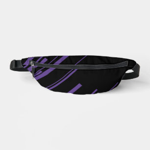 Diagonals in Purple and Black Bum Bags