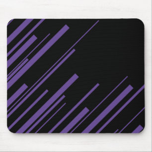 Diagonals in Purple and Black Mouse Mat