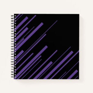 Diagonals in Purple and Black Notebook