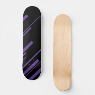 Diagonals in Purple and Black Skateboard