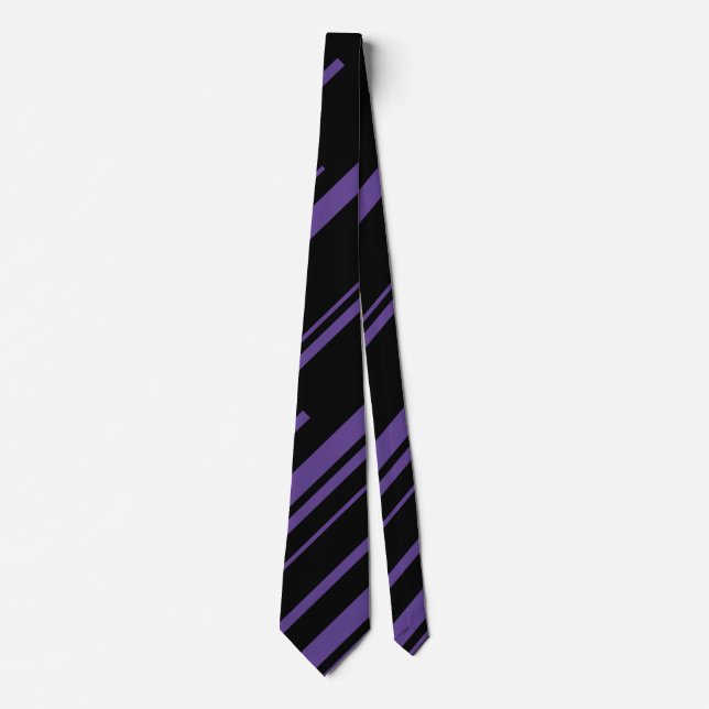 Diagonals in Purple and Black Tie (Front)