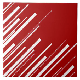 Diagonals in Red and White Tile