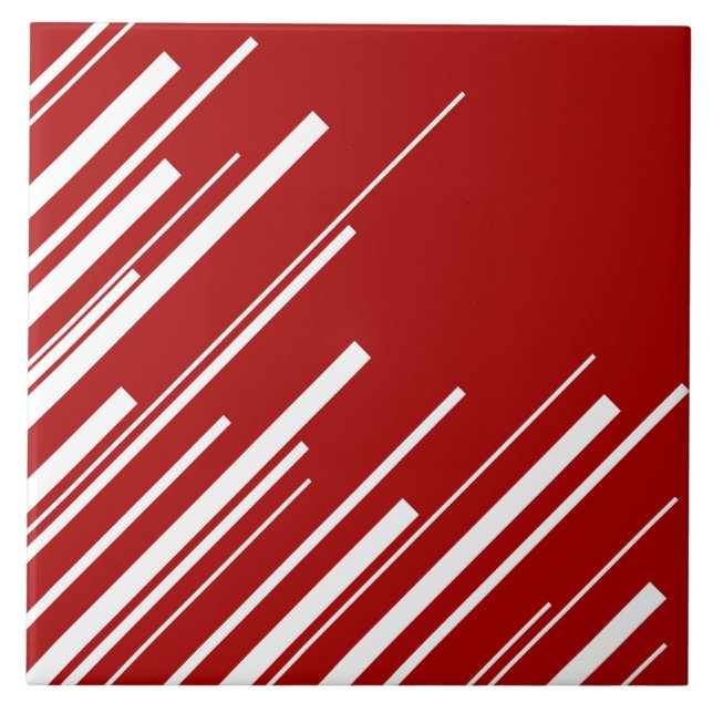 Diagonals in Red and White Tile (Front)