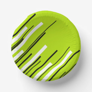 Diagonals - Lime Green Paper Plate