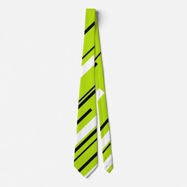Diagonals - Lime Green Tie (Front)