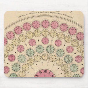 Diagram Exhibiting the difference of time Mouse Mat