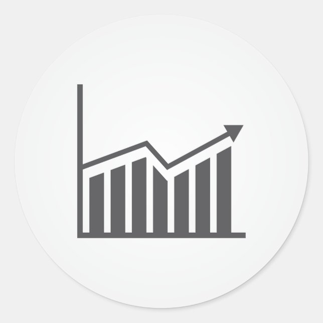 diagram-icon-business-symbol-chart classic round sticker (Front)