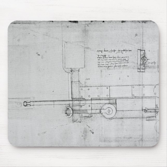 Diagram of a Mechanical Bolt Mouse Mat (Front)