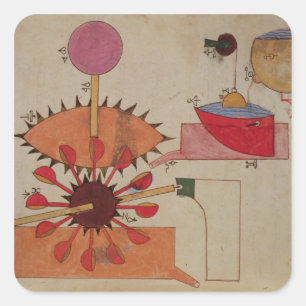 Diagram of a system for pumping water into a square sticker