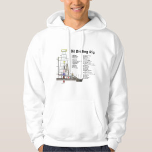 Diagram of an Oil Drilling Rig Tower Hoodie