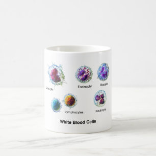 Diagram of White Blood Cells Leukocytes Coffee Mug