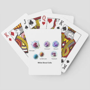 Diagram of White Blood Cells Leukocytes Playing Cards