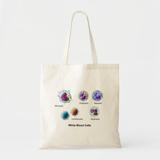 Diagram of White Blood Cells Leukocytes Tote Bag (Front)