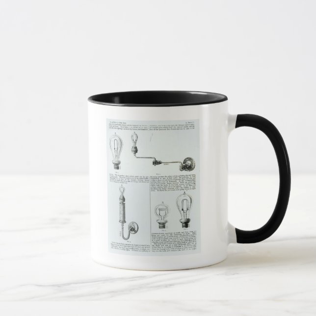 Diagrams of lightbulbs and their brackets mug (Right)