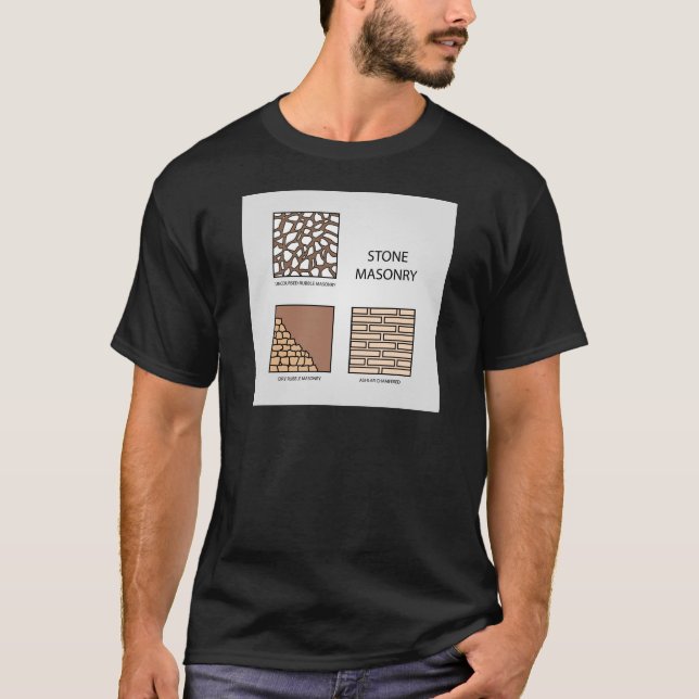 Diagrams of stone masonry T-Shirt (Front)