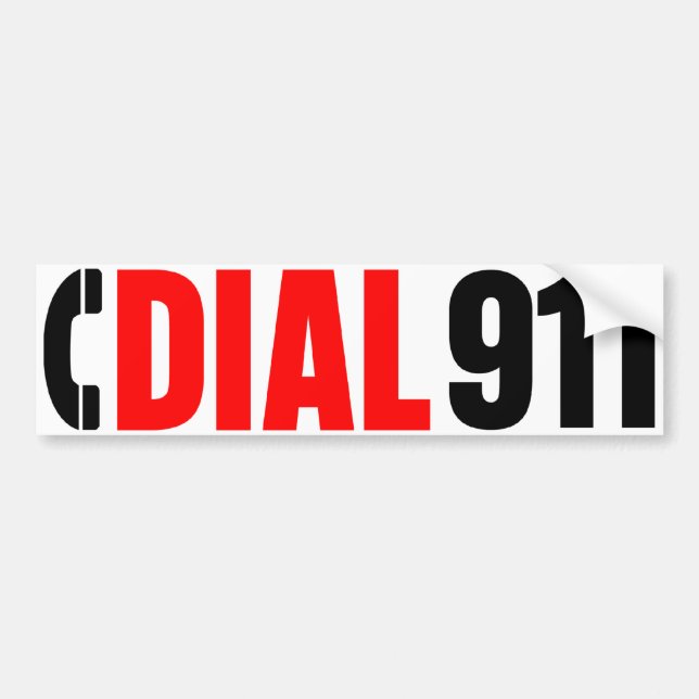 Dial 911 Police Sticker 2 (Front)