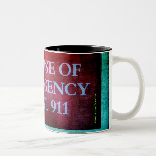Dial 911 Two-Tone coffee mug (Right)