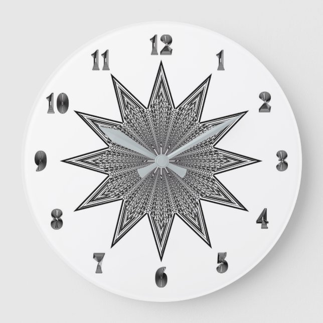 dial cadran stellar pointinf design big composite large clock (Front)