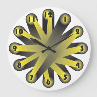 dial clock black yellow
