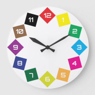 dial clock colour swatch diamond hour signs
