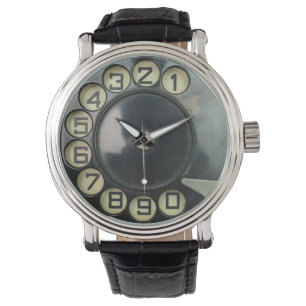 dial disk vintage retro phone number disc rotary watch