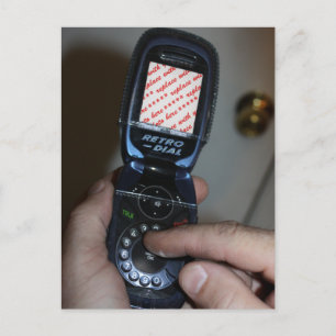 Dial-up Cellular Phone Photo Frame Postcard
