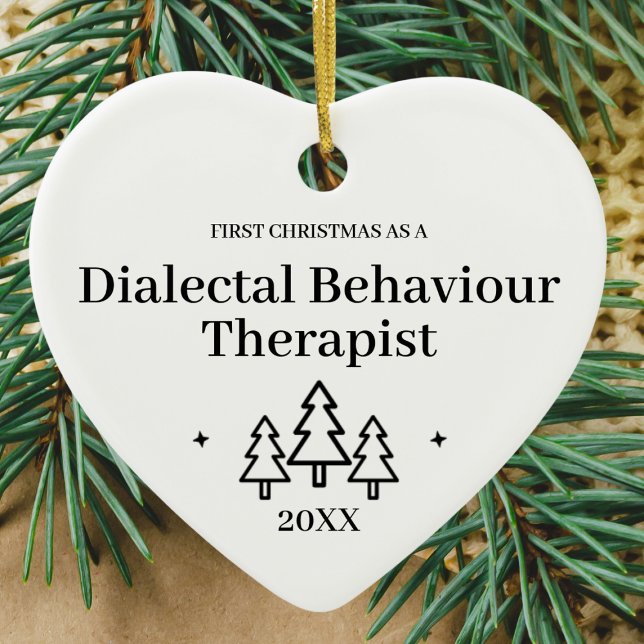 Dialectal Behaviour Therapist New Job Christmas Ceramic Tree Decoration (Dialectal Behaviour Therapist New Job Christmas Ceramic Ornament
)