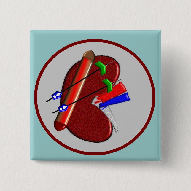 Dialysis  And Kidney Design Gifts 15 Cm Square Badge (Front)