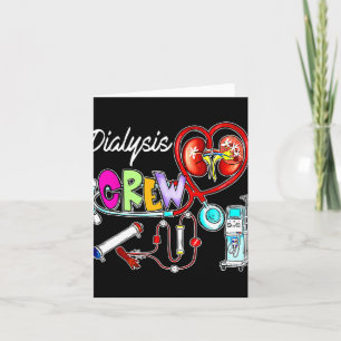 Dialysis Crew Stethoscope Heart Kidney Nephrology  Card