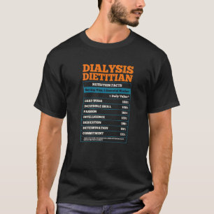 Dialysis Dietitian Diet Medical Nutrition Dietetic T-Shirt