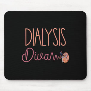 Dialysis Diva Technician Nurse Patient Cute Kidney Mouse Mat