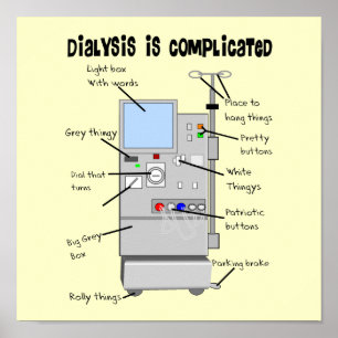 Dialysis Humour Gifts for Nurses, Techs, Patients Poster