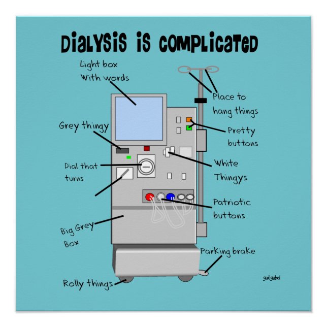 Dialysis Humour Pillow Poster (Front)