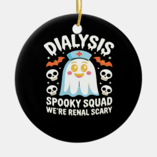 Dialysis Nephrology Nurse Cute Halloween Spooky Es Ceramic Tree Decoration