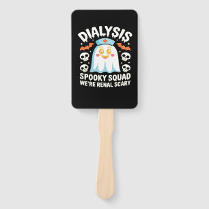 Dialysis Nephrology Nurse Cute Halloween Spooky Es Hand Fan