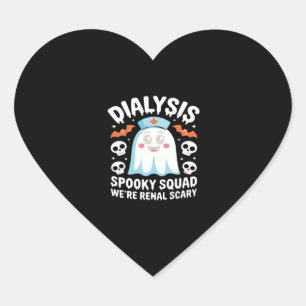 Dialysis Nephrology Nurse Cute Halloween Spooky Es Heart Sticker