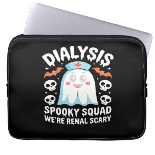 Dialysis Nephrology Nurse Cute Halloween Spooky Es Laptop Sleeve
