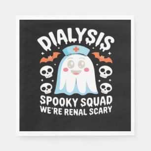 Dialysis Nephrology Nurse Cute Halloween Spooky Es Napkin