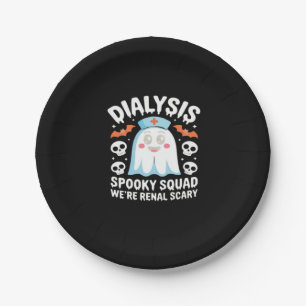 Dialysis Nephrology Nurse Cute Halloween Spooky Es Paper Plate