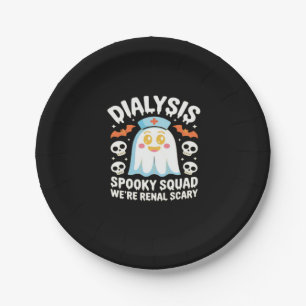 Dialysis Nephrology Nurse Cute Halloween Spooky Es Paper Plate