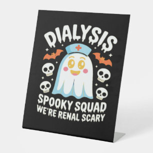 Dialysis Nephrology Nurse Cute Halloween Spooky Es Pedestal Sign