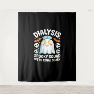 Dialysis Nephrology Nurse Cute Halloween Spooky Es Tapestry