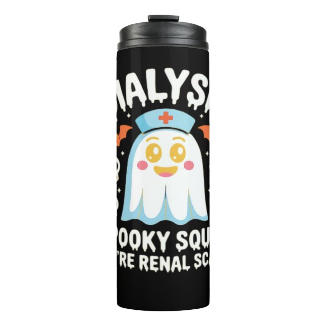Dialysis Nephrology Nurse Cute Halloween Spooky Es Thermal Tumbler (Front)