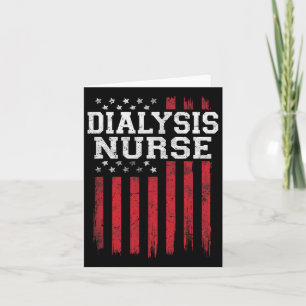 Dialysis Nurse American Flag Usa Patriot Patriotic Card