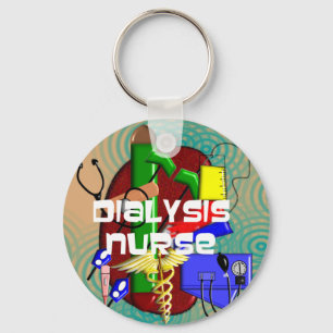 Dialysis Nurse Art Gifts Key Ring