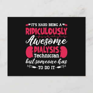 Dialysis Nurse Awesome Dialysis Technician Tech Postcard