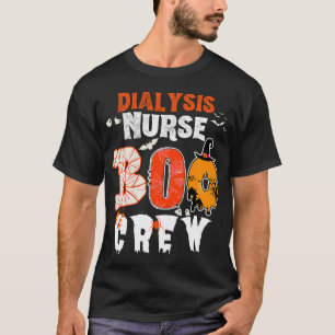 Dialysis Nurse Boo Crew Halloween Costume Matching T-Shirt