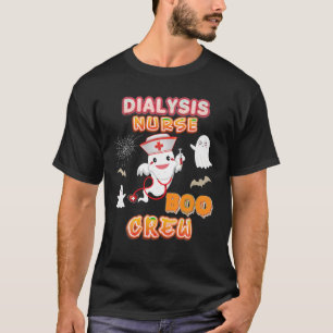Dialysis Nurse Boo Crew Halloween Ghost Witch Pump T-Shirt